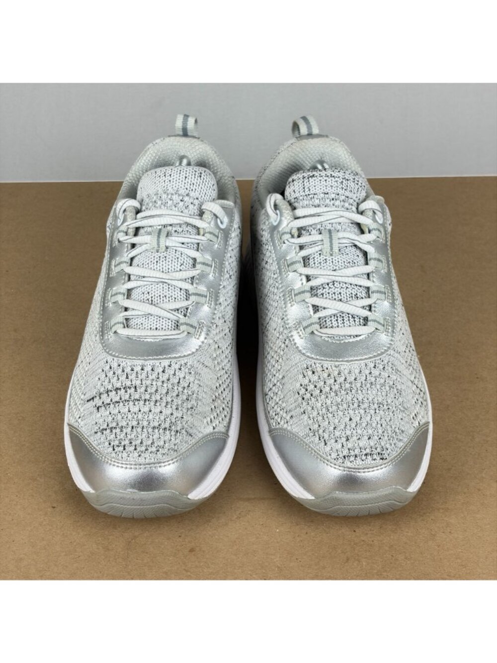 Orthofeet Coral Athletic Walking Shoes Womens 8.5 White Gray Silver Comfort - Picture 2 of 10